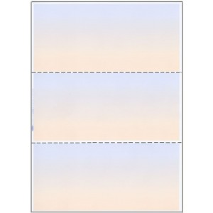A4 BLUE/BEIGE PAPER WITH 2 HORIZONTAL PERFORATIONS